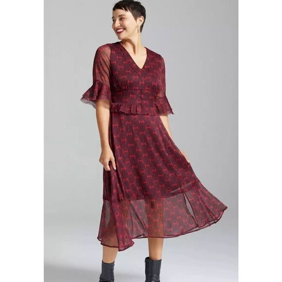 Marvel Scarlet Witch Crowns Allover Print Dress Size Small Nwt - Picture 8 of 8